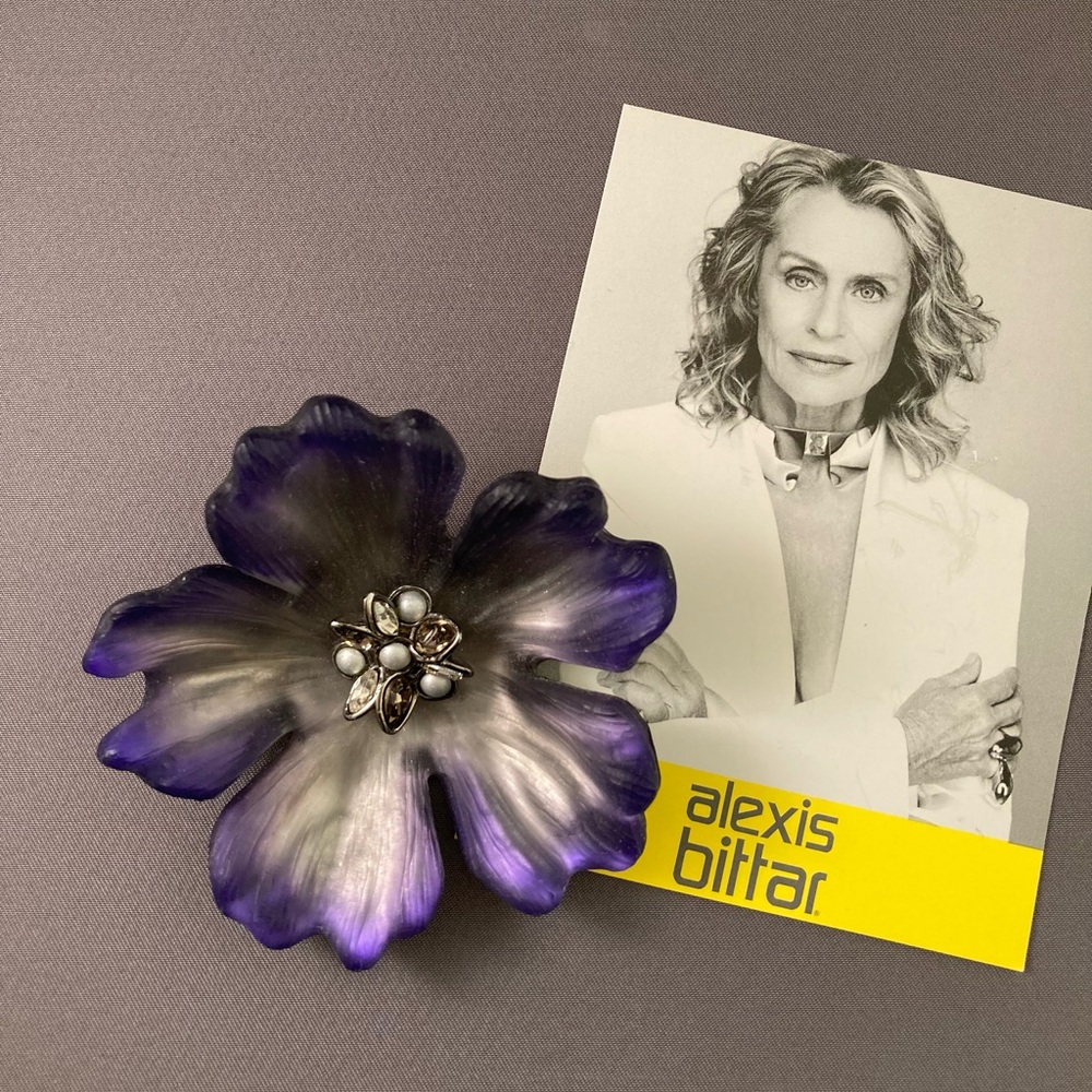 Alexis Bittar lavender pin brooch - Picture 6 of 9